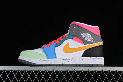 All Categories Air Jordan Jordan Series Basketball Shoes Air Jordan 1 Mid Air Jordan 1 Mid AJ1 Joe 1 Color Candy Chinese Cultural Leisure Sneakers FN1190-100